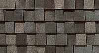 Upclose view of asphalt shingles