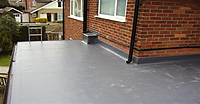 View of flat roof from above a Maryland home.