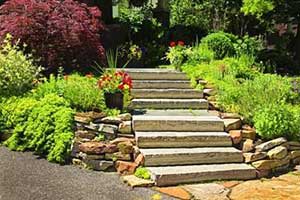 Installed decorative pathways at Northern Virginia home