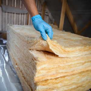 Insulation in attic next to Burke, VA insulation contractors