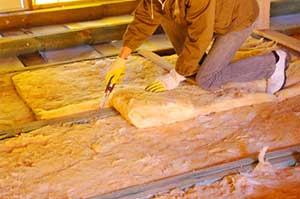Lansdowne, VA insulation contractor installing attic insulation