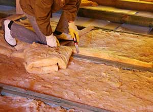 Lowes Island, VA insulation contractor installing attic insulation