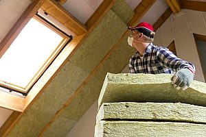 attic insulation contractors in northern Virginia installing brand new padding since the winter is approaching