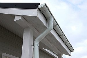 brand new gutters installed by contractors