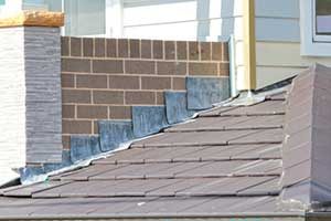 Top of roof showing installed roof flashing