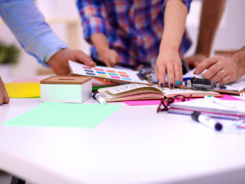 HOA meeting desktop closeup